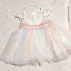 White velvet baby dress